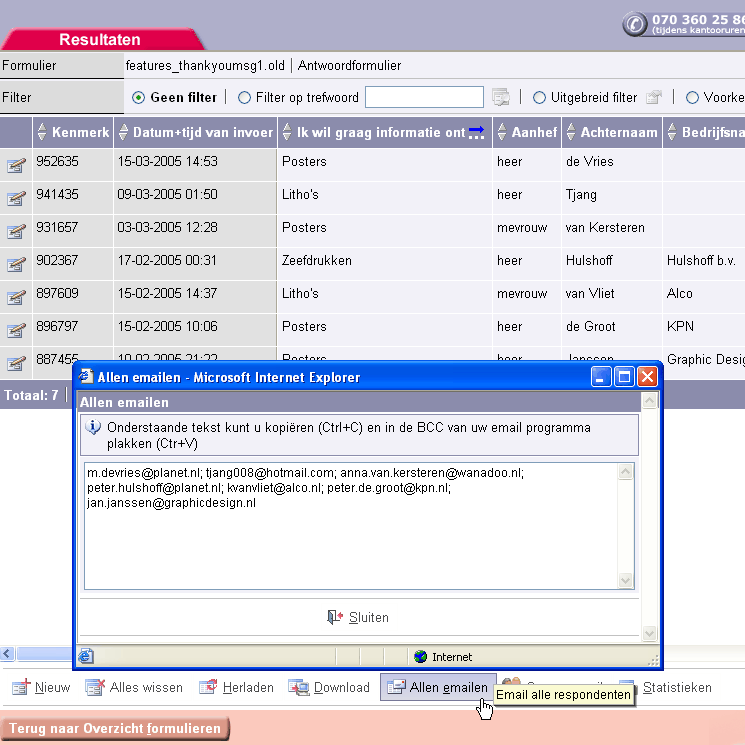 features emailall1 form desk
